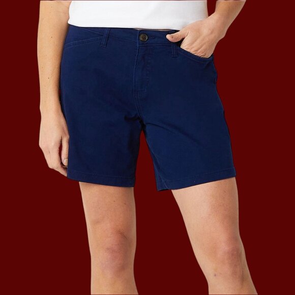 St. John's Bay - Women's Mid Rise 5" Inseam Chino Short - Beige -18 - Picture 3 of 16